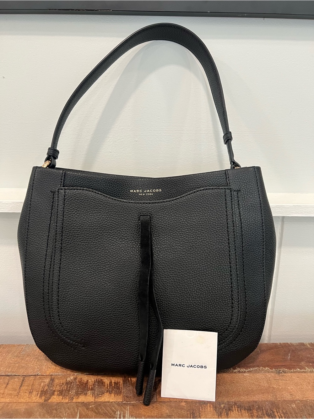 Marc Jacobs Black Pebbled Leather Hobo Shoulder Bag